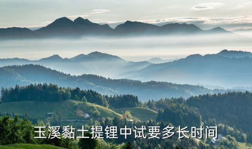 玉溪黏土提鋰中試要多長(zhǎng)時(shí)間