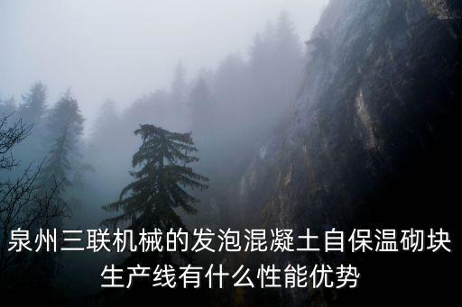 泉州三聯(lián)機(jī)械的發(fā)泡混凝土自保溫砌塊生產(chǎn)線有什么性能優(yōu)勢