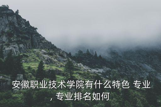  安徽職業(yè)技術(shù)學(xué)院有什么特色 專業(yè), 專業(yè)排名如何