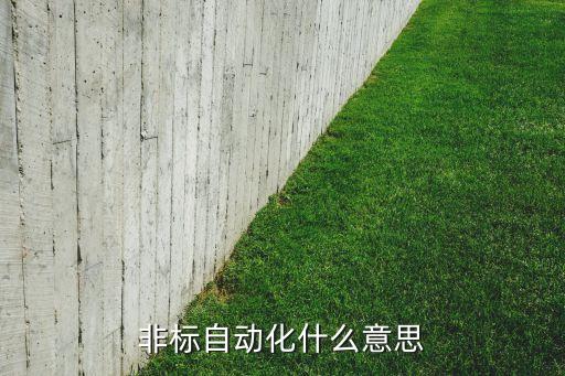 非標自動化什么意思