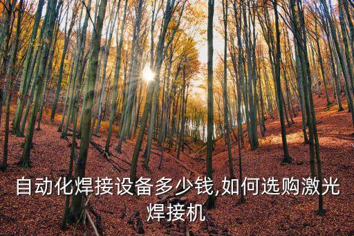 自動化焊接設備多少錢,如何選購激光焊接機
