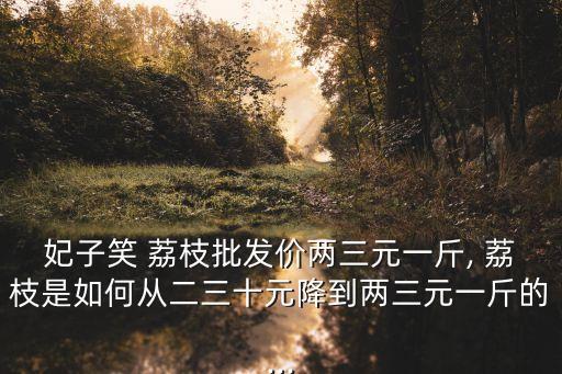 妃子笑 荔枝批發(fā)價兩三元一斤, 荔枝是如何從二三十元降到兩三元一斤的...