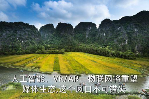 人工智能、VR/AR、物聯(lián)網(wǎng)將重塑媒體生態(tài),這個(gè)風(fēng)口不可錯(cuò)失
