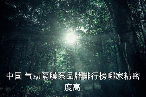 中國 氣動隔膜泵品牌排行榜哪家精密度高