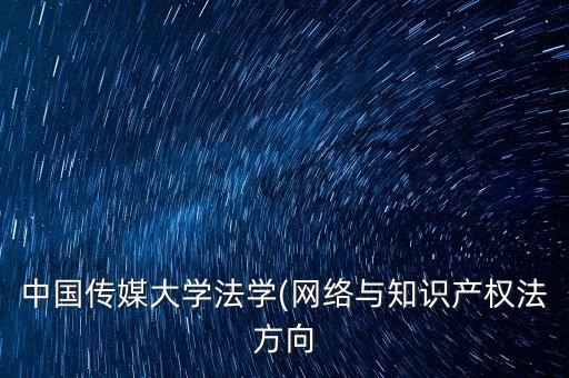 中國傳媒大學(xué)法學(xué)(網(wǎng)絡(luò)與知識產(chǎn)權(quán)法方向