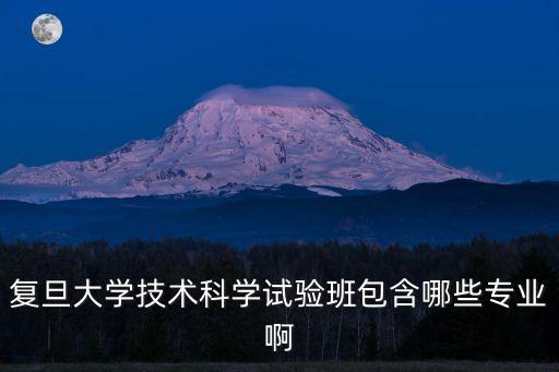 復(fù)旦大學(xué)技術(shù)科學(xué)試驗(yàn)班包含哪些專業(yè)啊