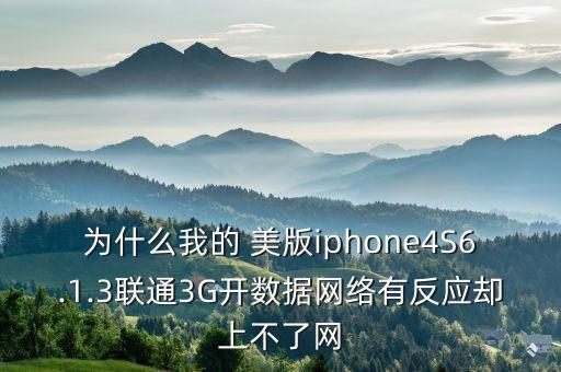 美版 蘋果4s蜂窩數(shù)據(jù)連不上