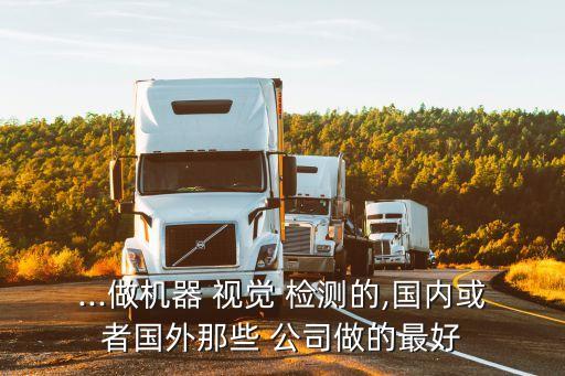 ...做機器 視覺 檢測的,國內(nèi)或者國外那些 公司做的最好