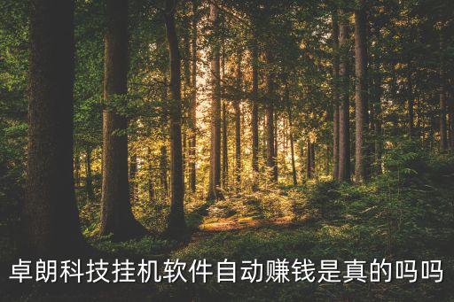 卓朗科技掛機(jī)軟件自動賺錢是真的嗎嗎