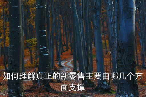 如何理解真正的新零售主要由哪幾個(gè)方面支撐