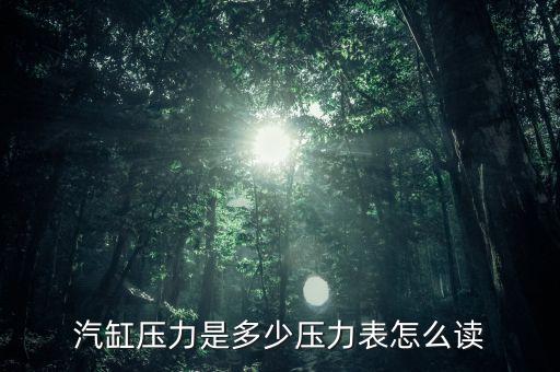 汽缸壓力是多少壓力表怎么讀
