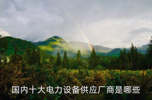 國內(nèi)十大電力設備供應廠商是哪些