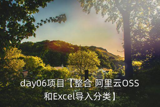 day06項目【整合 阿里云OSS和Excel導(dǎo)入分類】