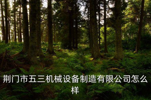 荊門市五三機械設(shè)備制造有限公司怎么樣