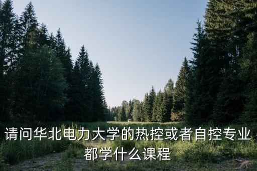 請問華北電力大學(xué)的熱控或者自控專業(yè)都學(xué)什么課程