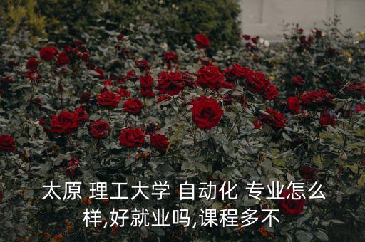 太原理工自動化專業(yè)怎么樣