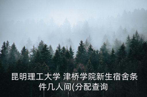  昆明理工大學(xué) 津橋?qū)W院新生宿舍條件幾人間(分配查詢(xún)