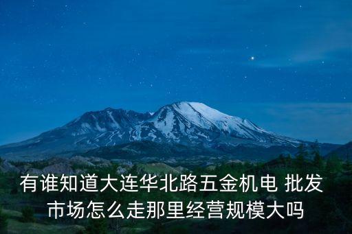 有誰知道大連華北路五金機(jī)電 批發(fā) 市場(chǎng)怎么走那里經(jīng)營規(guī)模大嗎