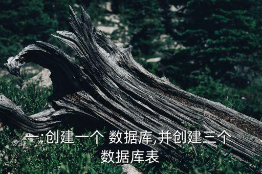 一:創(chuàng)建一個 數(shù)據(jù)庫,并創(chuàng)建三個 數(shù)據(jù)庫表