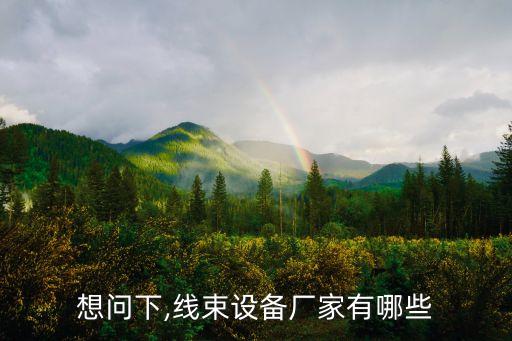 想問下,線束設(shè)備廠家有哪些