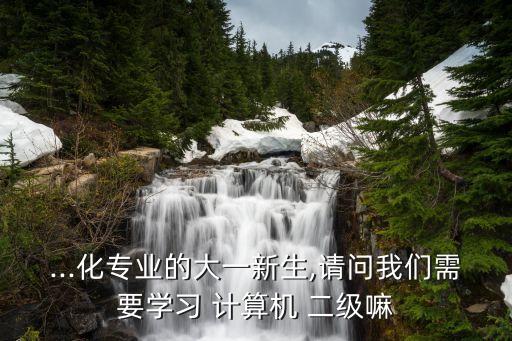 ...化專業(yè)的大一新生,請問我們需要學習 計算機 二級嘛