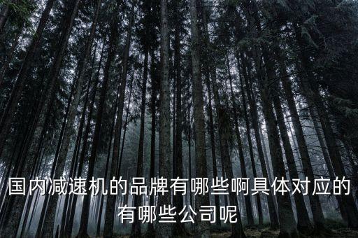 國內(nèi)減速機(jī)的品牌有哪些啊具體對應(yīng)的有哪些公司呢