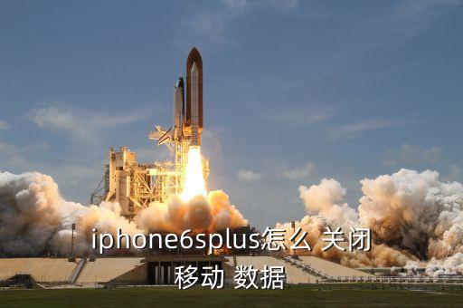 iphone6splus怎么 關閉移動 數據