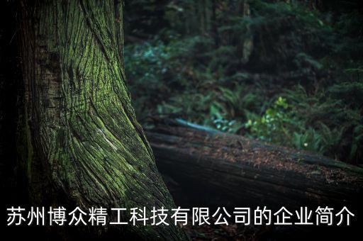 蘇州博眾精工科技有限公司的企業(yè)簡介