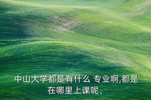  中山大學(xué)都是有什么 專業(yè)啊,都是在哪里上課呢、