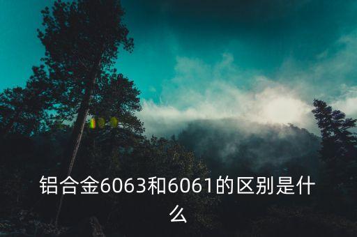 鋁合金6063和6061的區(qū)別是什么