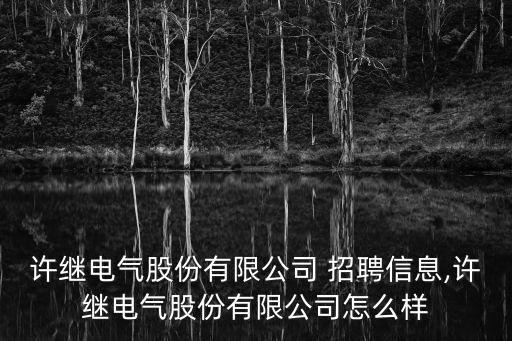 許繼電氣股份有限公司 招聘信息,許繼電氣股份有限公司怎么樣