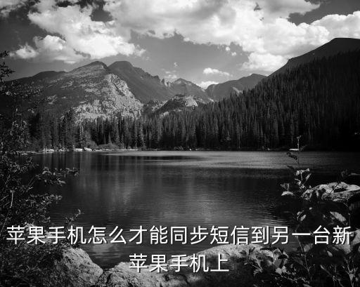 蘋果手機(jī)怎么才能同步短信到另一臺新蘋果手機(jī)上