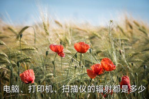 電腦、打印機(jī)、掃描儀的輻射都是多少