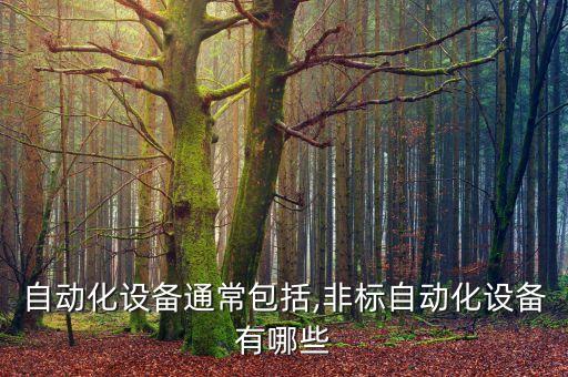 一臺自動化設(shè)備通常包括,非標(biāo)自動化設(shè)備有哪些?