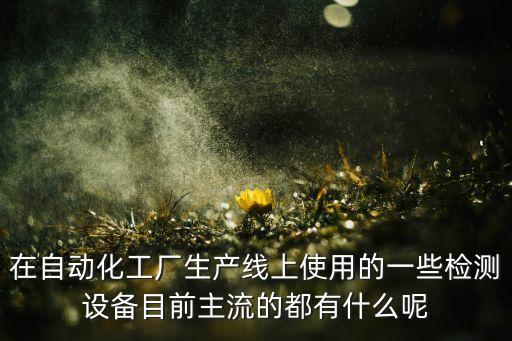 在自動化工廠生產線上使用的一些檢測設備目前主流的都有什么呢