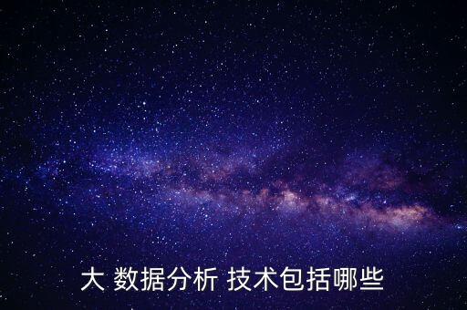 大 數(shù)據(jù)分析 技術(shù)包括哪些