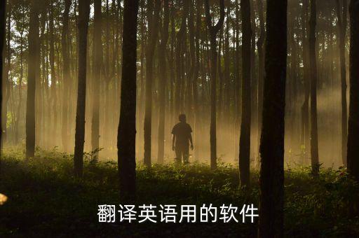 翻譯英語(yǔ)用的軟件