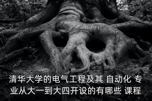 清華大學(xué)的電氣工程及其 自動化 專業(yè)從大一到大四開設(shè)的有哪些 課程