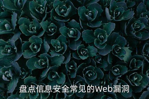 盤點(diǎn)信息安全常見(jiàn)的Web漏洞