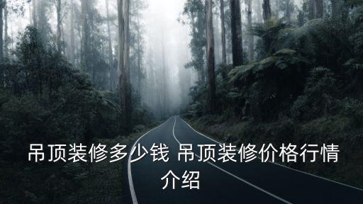  吊頂裝修多少錢(qián) 吊頂裝修價(jià)格行情介紹