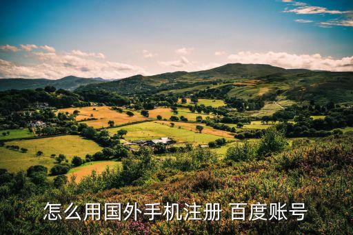 怎么用國外手機注冊 百度賬號