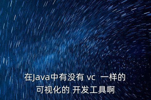 在Java中有沒有 vc  一樣的可視化的 開發(fā)工具啊