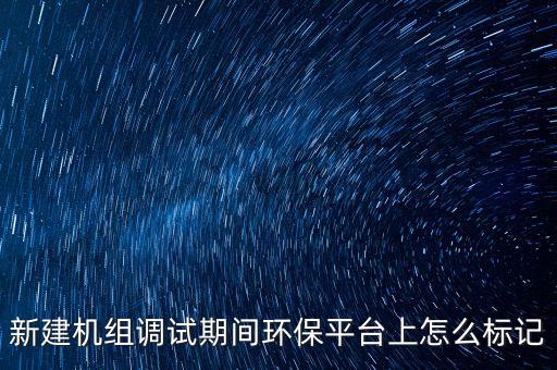 新建機組調(diào)試期間環(huán)保平臺上怎么標記