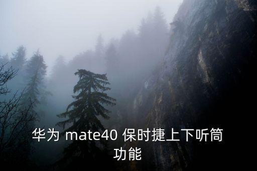 華為 mate40 保時捷上下聽筒功能