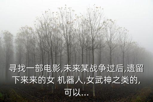 尋找一部電影,未來某戰(zhàn)爭過后,遺留下來來的女 機(jī)器人,女武神之類的,可以...