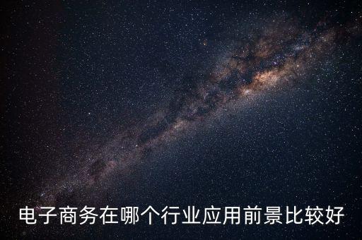 電子商務(wù)在哪個(gè)行業(yè)應(yīng)用前景比較好