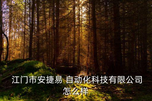  江門市安捷易 自動(dòng)化科技有限公司怎么樣