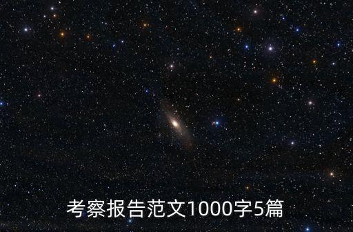 考察報告范文1000字5篇