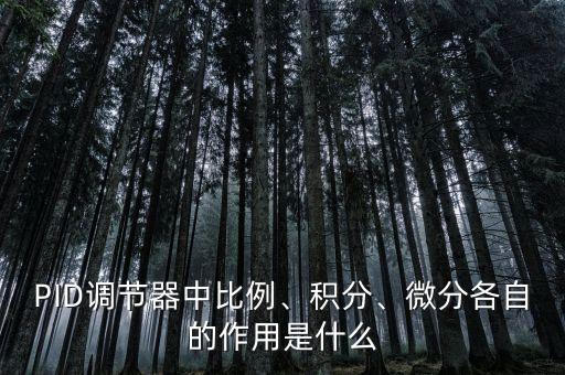 PID調(diào)節(jié)器中比例、積分、微分各自的作用是什么