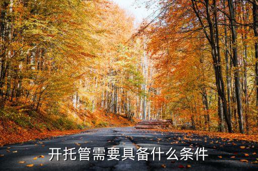 開(kāi)托管需要具備什么條件